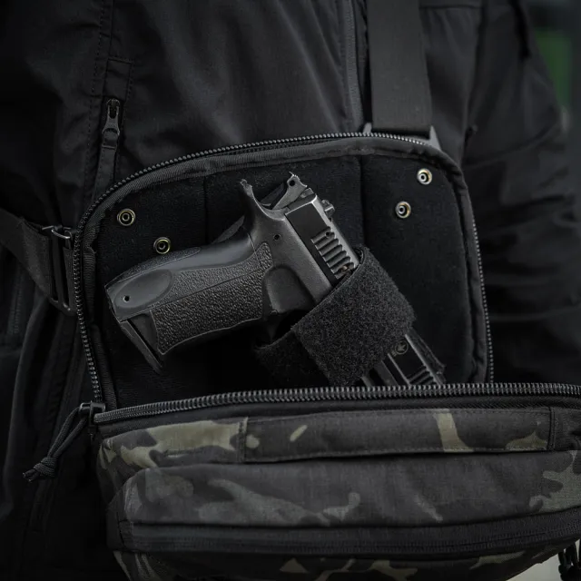 7 - Плечевая однолямковая сумка M-TAC EDC Bag Elite. Multicam Black