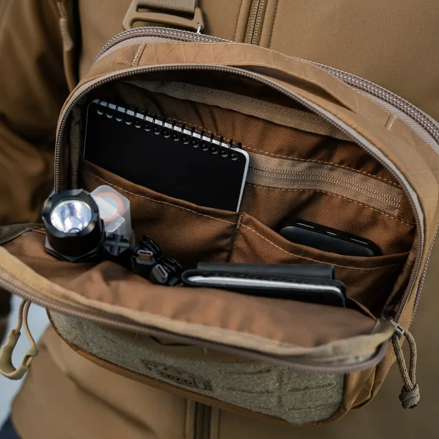 22 - Плечова однолямкова сумка M-TAC EDC Bag X-Pac Elite. Койот