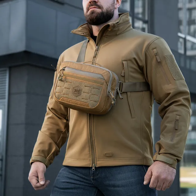 2 - Плечова однолямкова сумка M-TAC EDC Bag X-Pac Elite. Койот