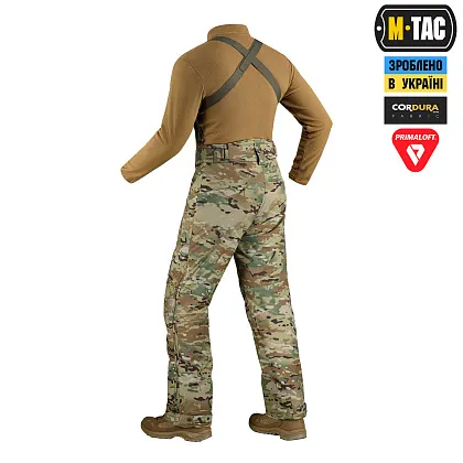 2 - Тактические брюки зимние M-Tac Alpha Pro Primaloft. Цвет Мультикам