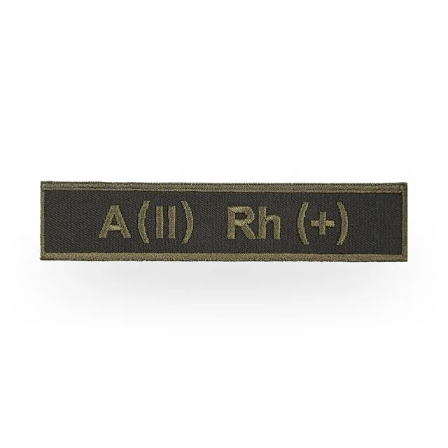 1 - Патч (шеврон) Specprom Група крові А(2) Rh (+). Колір Олива