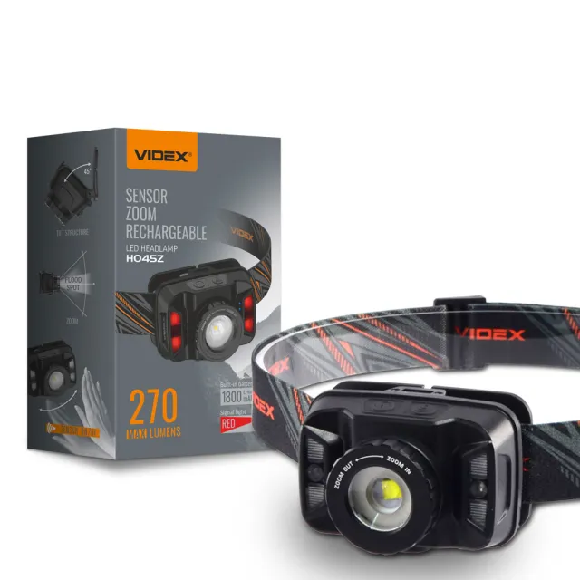 1 - Налобный светодиодный фонарь VIDEX 270Lm 5000K
