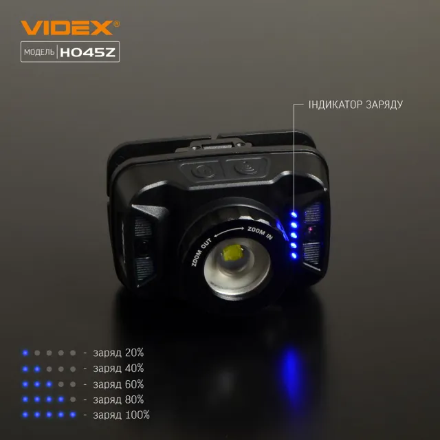 8 - Налобный светодиодный фонарь VIDEX 270Lm 5000K