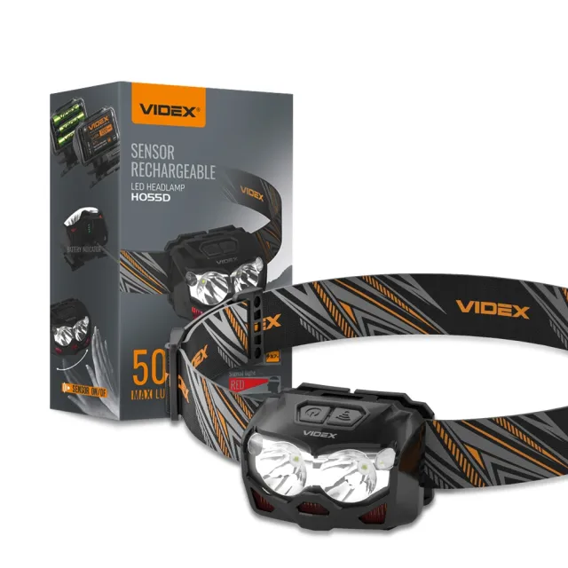 1 - Налобний світлодіодний ліхтар VIDEX 500Lm 5000K