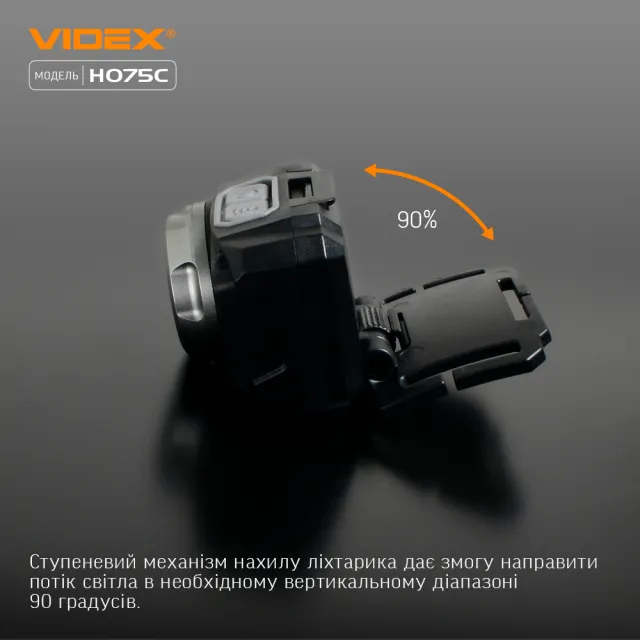 8 - Налобний світлодіодний ліхтар VIDEX 550Lm 5000K