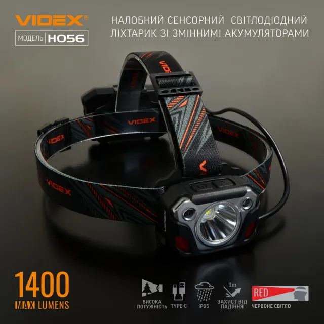 4 - Налобный светодиодный фонарь VIDEX 1400Lm 6500K