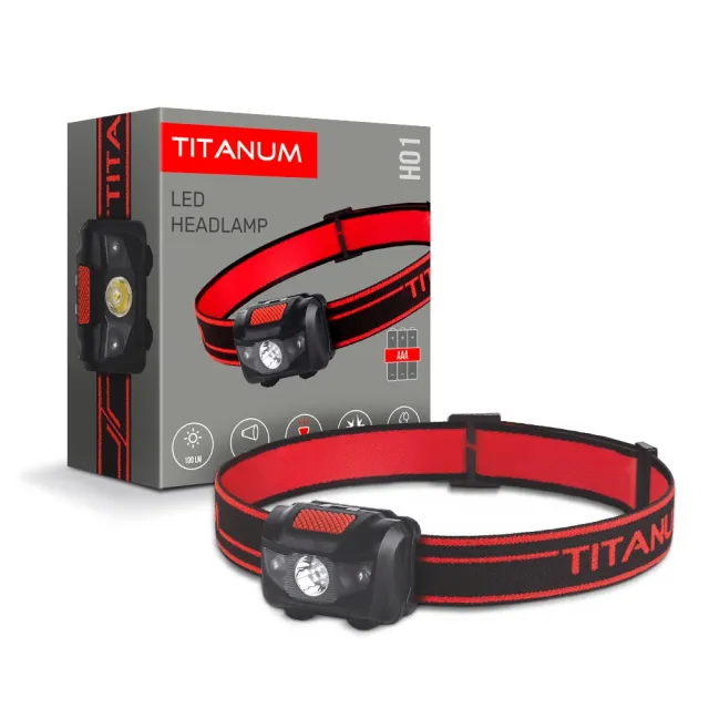 1 - Налобний світлодіодний ліхтар TITANUM 100Lm 6500K