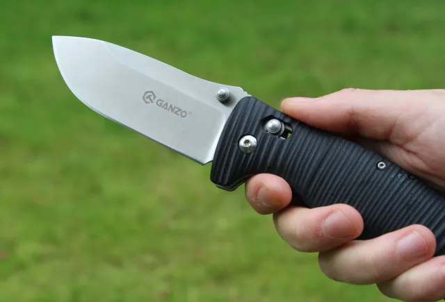 16 - Нож складной Ganzo G720-B черный