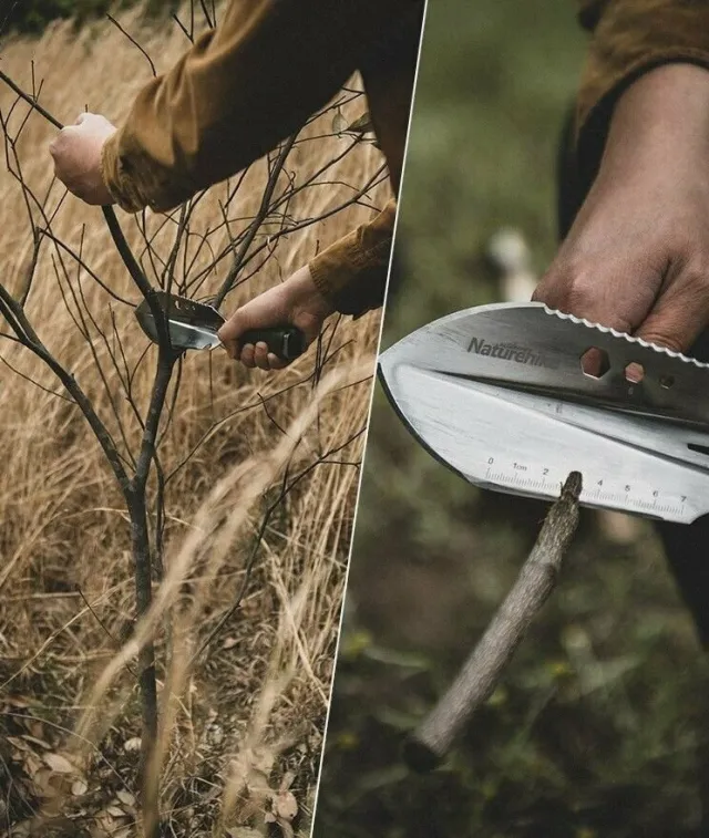 4 - Лопата многофункциональная из нержавеющей стали и паракордом Naturehike NH20GJ001