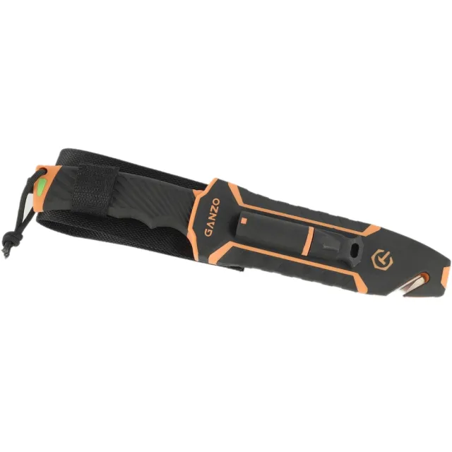 6 - Нож с паракордом Ganzo G8012V2-OR, оранжевый
