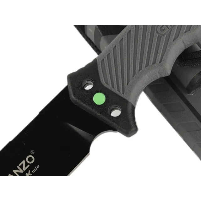 4 - Нож с паракордом Ganzo G8012V2-GY, серый