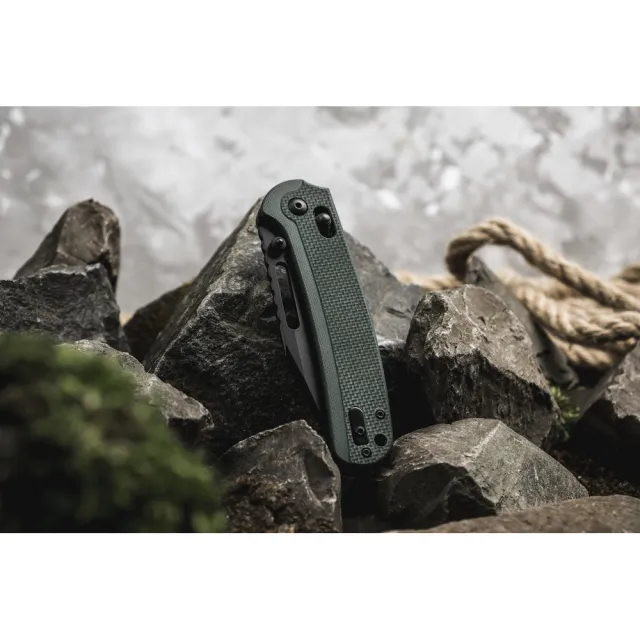 2 - Нiж складаний Ganzo G768PT-GB, синьо-зелений (чорний клинок)