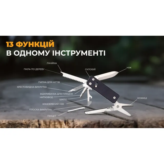 13 - Мультитул міні Roxon KS2E, чорний