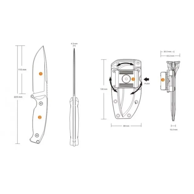 11 - Нож Ruike Jager F118-B Black