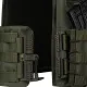 9 - Плитоноска Ares Gen.2 (Комплект 3 подсумки) С системой быстрого сброса, для бронеплит размером 25х30 см. Цвет Олива