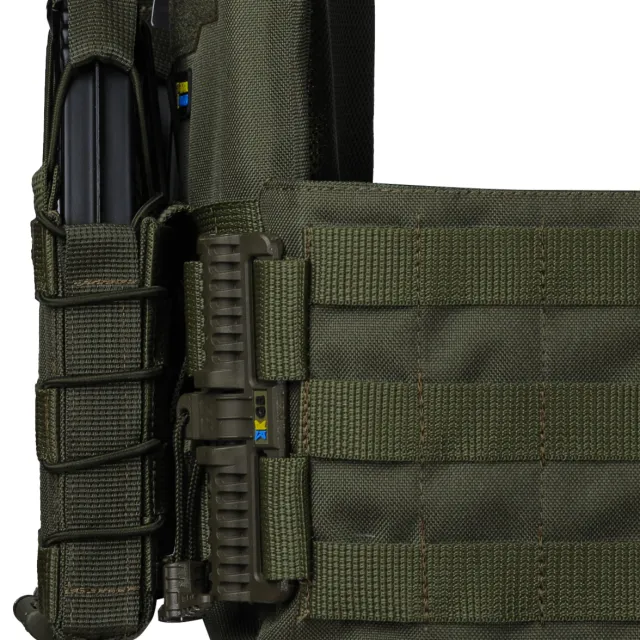 11 - Плитоноска Ares Gen.2 (Комплект 3 подсумки) С системой быстрого сброса, для бронеплит размером 25х30 см. Цвет Олива