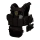 1 - Плитоноска Warmor Gen.3 Pro Max. Система швидкого скидання. (Комплект 7 підсумків). Колір Чорний