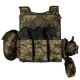 2 - Плитоноска Ares Gen.2. (Комплект 7 подсумков) с системой быстрого сброса. Molle. Цвет Пиксель