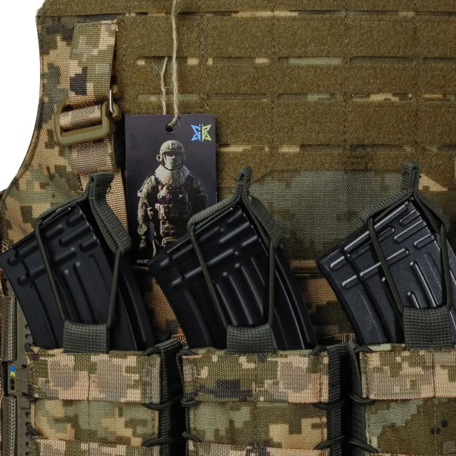 7 - Плитоноска Warmor Gen.4 (Комплект 4 подсумки) с системой быстрого сброса. Molle. Цвет Пиксель