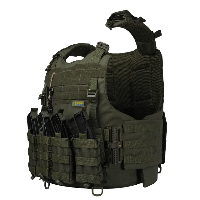 3 - Плитоноска Warmor Gen.4 (Комплект 4 подсумки) с системой быстрого сброса. Molle. Цвет Олива.