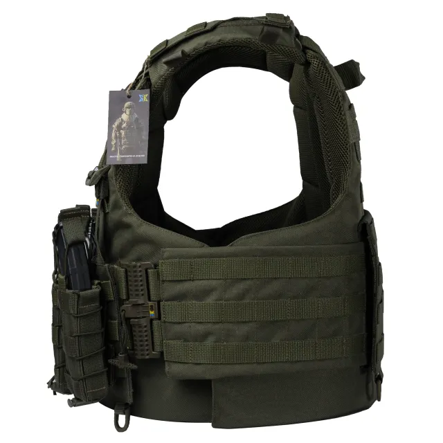 4 - Плитоноска Warmor Gen.4 (Комплект 4 подсумки) с системой быстрого сброса. Molle. Цвет Олива.