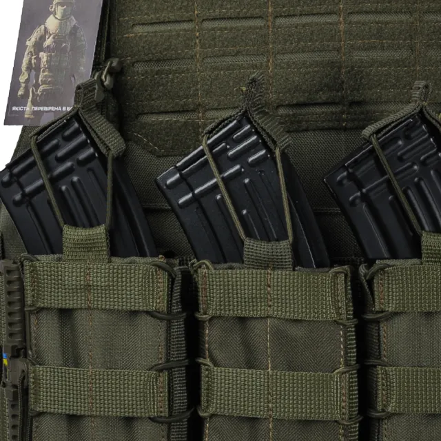8 - Плитоноска Warmor Gen.4 (Комплект 4 подсумки) с системой быстрого сброса. Molle. Цвет Олива.