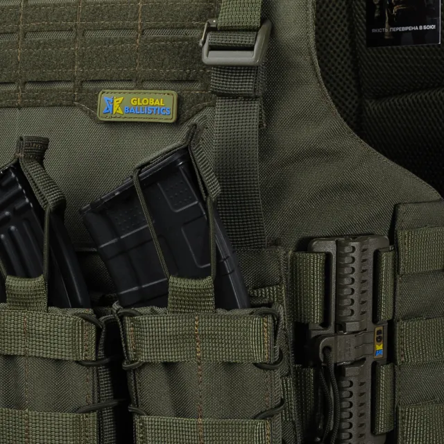 9 - Плитоноска Warmor Gen.4 (Комплект 4 подсумки) с системой быстрого сброса. Molle. Цвет Олива.