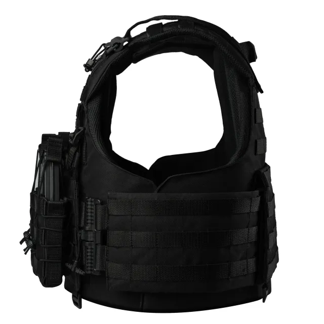 3 - Плитоноска Warmor Gen.4 (Комплект 4 подсумки) с системой быстрого сброса. Molle. Цвет Черная