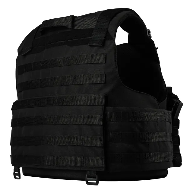 6 - Плитоноска Warmor Gen.4 (Комплект 4 подсумки) с системой быстрого сброса. Molle. Цвет Черная
