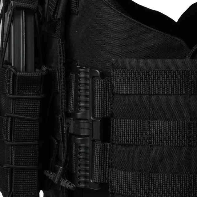 8 - Плитоноска Warmor Gen.4 (Комплект 4 подсумки) с системой быстрого сброса. Molle. Цвет Черная