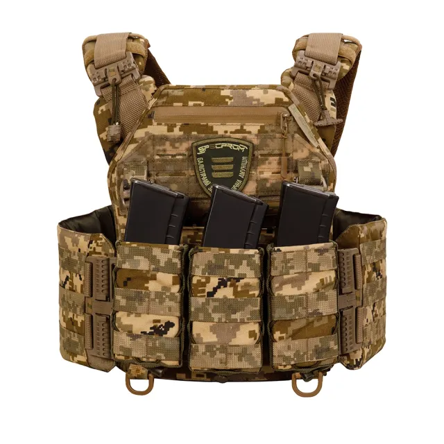5 - Плитоноска Warmor Gen.3 Pro з системою швидкого скидання. Molle. Колір Піксель