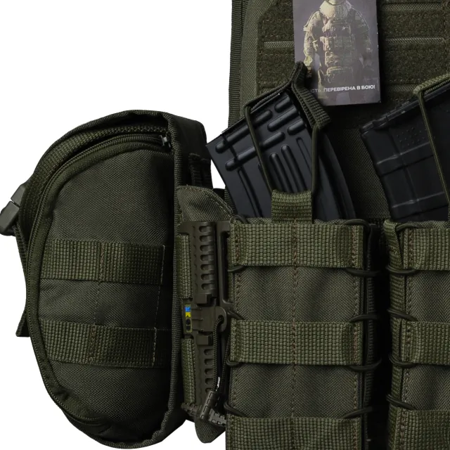 6 - Плитоноска Ares Gen.2. (Комплект 7 подсумков) с системой быстрого сброса. Molle. Цвет Олива