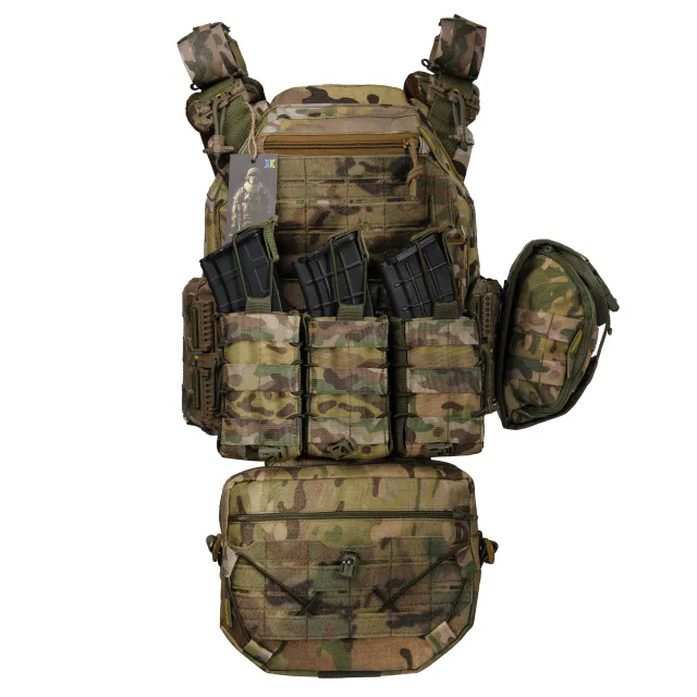 4 - Плитоноска женская Warmor gen.3 FL MAX (for Ladies). С максимальным набором подсумков, быстрым боковым и верхним сбросом (без плит). Мультикам.