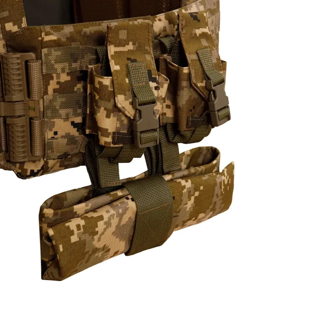 8 - Плитоноска Warmor gen.3 Pro Max XL Пиксель ММ14. Система быстрого сброса. 7 подсумок. (Большого размера)