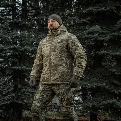 4 - Куртка тактична зимова M-Tac Alpha Gen.IV Pro Primaloft. Піксель MM14