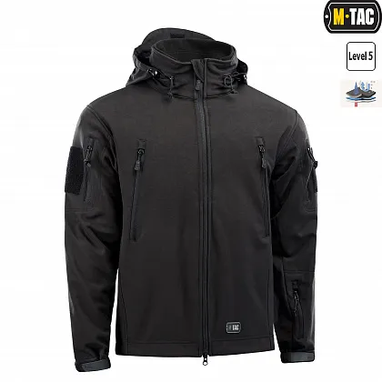 1 - Куртка тактична Soft Shell з підстібкою Black. Чорна