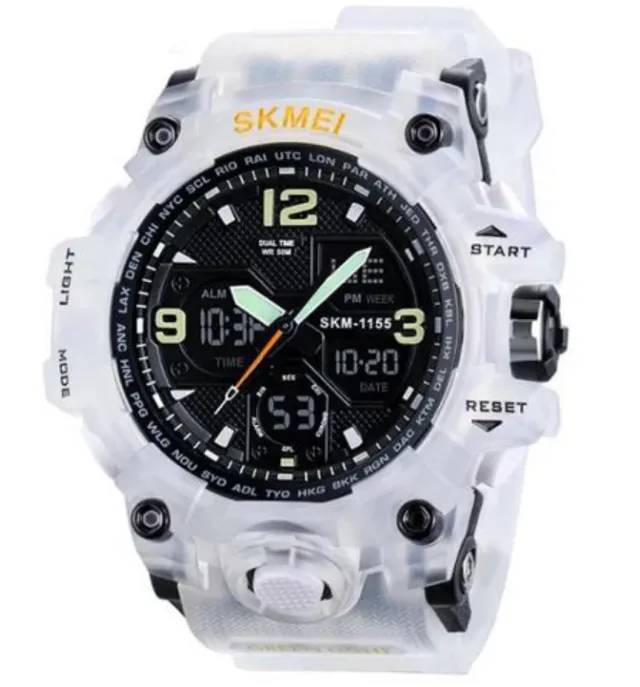 1 - Годинник наручний SKMEI 1155BWT, Білий