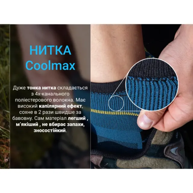 3 - Водонепроникні шкарпетки Dexshell Running Lite 2.0. Темно-блакитні