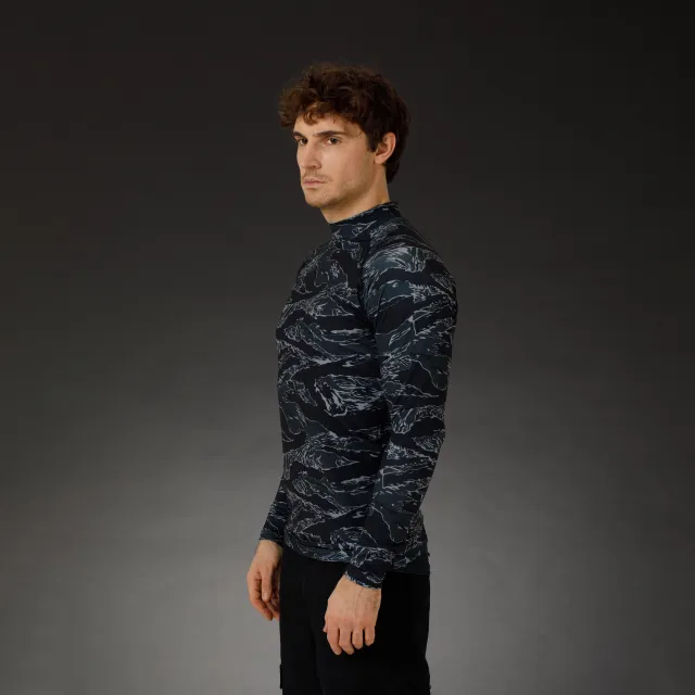 9 - Мужской рашгард SPECPROM Black Tiger Stripes Camo
