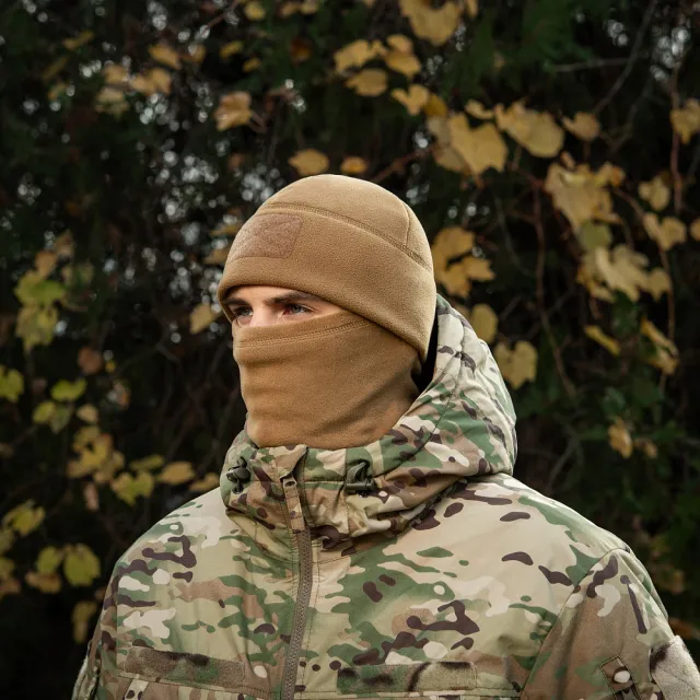 10 - Шапка флісова M-Tac Watch Cap Elite з Velcro. Койот