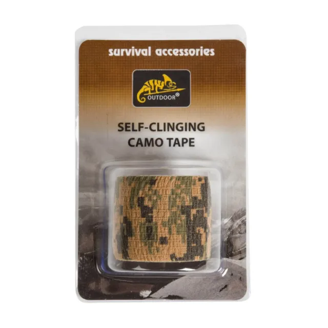 2 - Камуфляжная эластичная лента Helikon Digital Woodland, 3,5м
