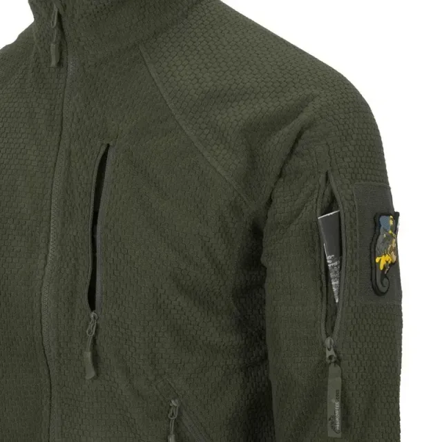7 - Флісова куртка-кофта Helikon AlphaTactical. Олива