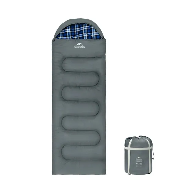 1 - Спальний мішок з капюшоном Naturehike Clear Sky CNK2450WS042. Сірий
