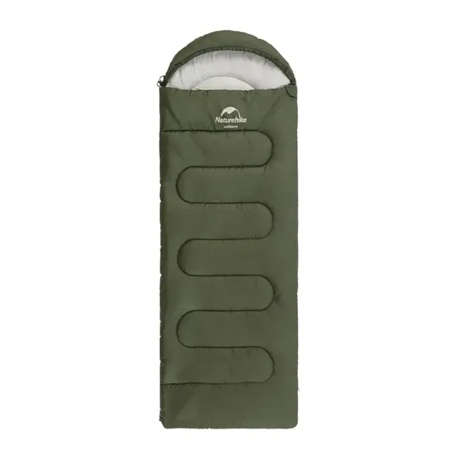 1 - Спальний мішок Naturehike Y150L NH21MSD08 лівий. Темно-зелений