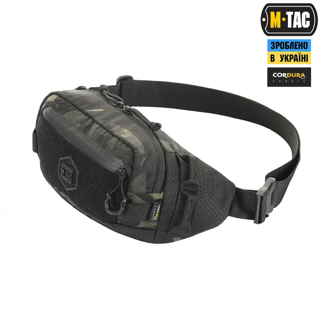 1 - Сумка на пояс M-TAC  Waist Bag Elite Hex. Мультикам-чорний