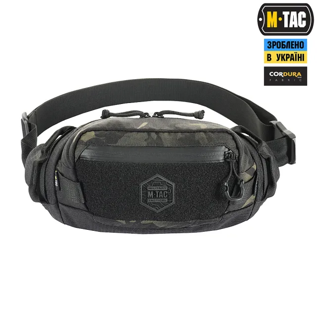 2 - Сумка на пояс M-TAC  Waist Bag Elite Hex. Мультикам-чорний