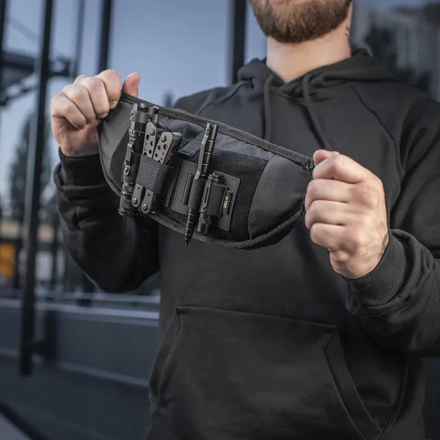 11 - Сумка на пояс M-TAC  Waist Bag Elite Hex. Мультикам-чорний