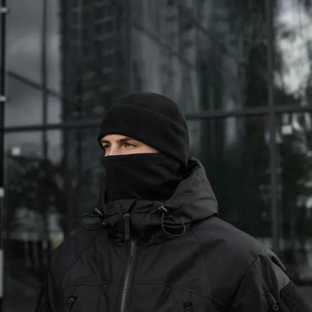 9 - Шапка флисовая M-Tac Watch Cap Elite из Slimtex. Черный