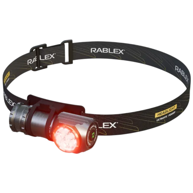 3 - Фонарь ручной Rablex RB928 с креплением на голову (белый+красный)