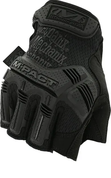 1 - Перчатки тактические беспалые M-PACT. Черный